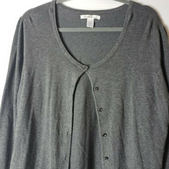 Kenneth Cole Gray Cardigan Sweater Size Large - Picture 3 of 8